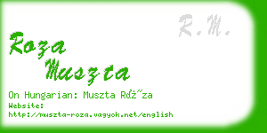 roza muszta business card